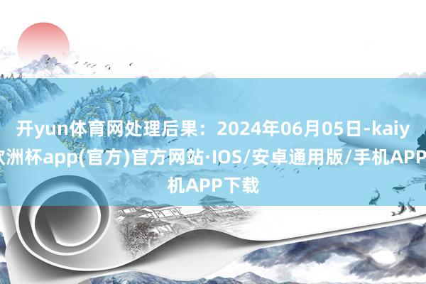 开yun体育网处理后果：2024年06月05日-kaiyun欧洲杯app(官方)官方网站·IOS/安卓通用版/手机APP下载