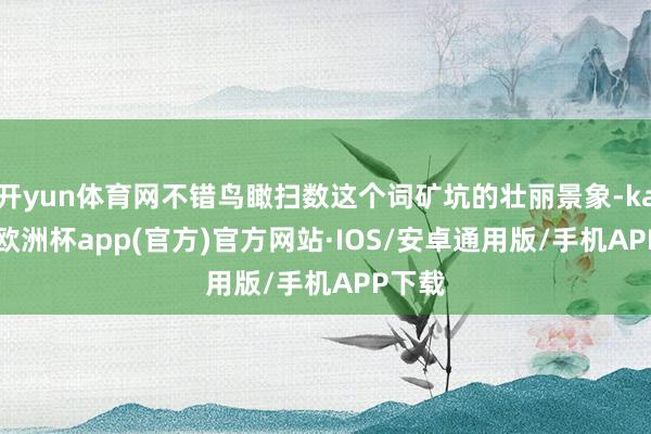 开yun体育网不错鸟瞰扫数这个词矿坑的壮丽景象-kaiyun欧洲杯app(官方)官方网站·IOS/安卓通用版/手机APP下载