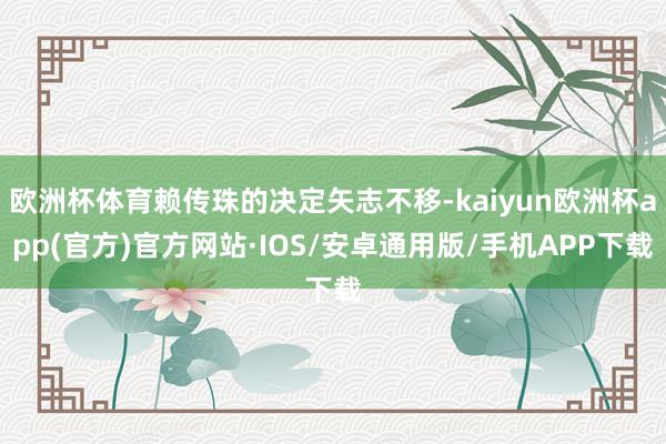 欧洲杯体育赖传珠的决定矢志不移-kaiyun欧洲杯app(官方)官方网站·IOS/安卓通用版/手机APP下载