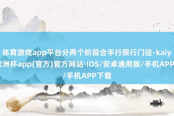 体育游戏app平台分两个阶段合手行限行门径-kaiyun欧洲杯app(官方)官方网站·IOS/安卓通用版/手机APP下载