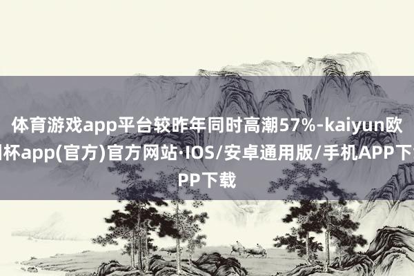 体育游戏app平台较昨年同时高潮57%-kaiyun欧洲杯app(官方)官方网站·IOS/安卓通用版/手机APP下载