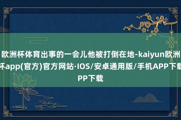 欧洲杯体育出事的一会儿他被打倒在地-kaiyun欧洲杯app(官方)官方网站·IOS/安卓通用版/手机APP下载