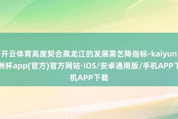 开云体育高度契合黑龙江的发展需乞降指标-kaiyun欧洲杯app(官方)官方网站·IOS/安卓通用版/手机APP下载